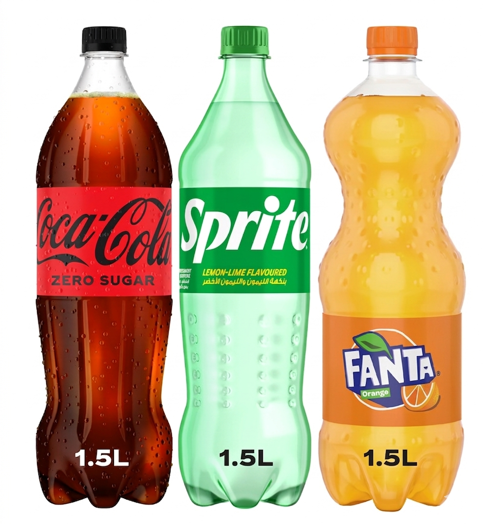 Coca Cola Zero,/Sprite/Fanta Assorted 1.5 L x3