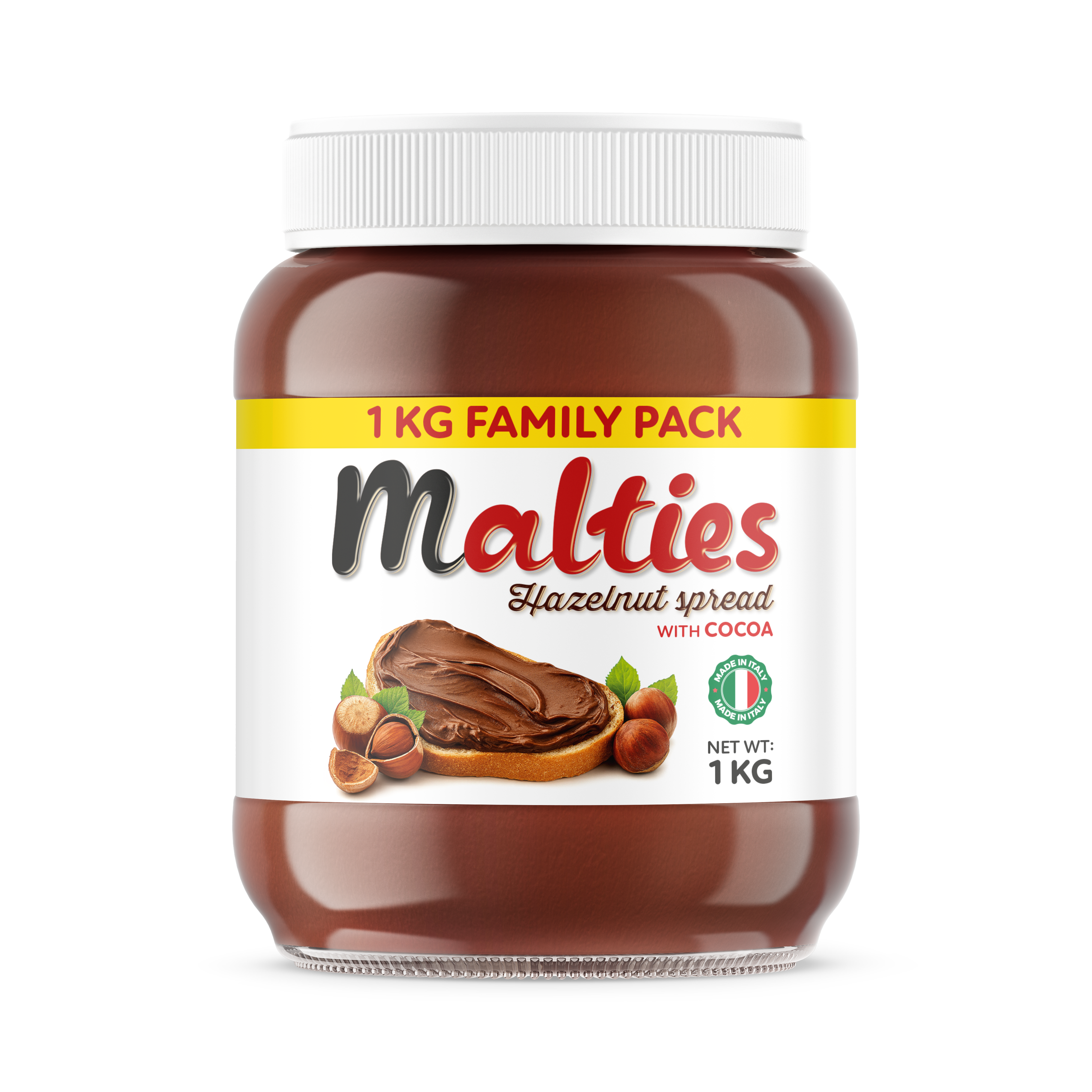 Malties Hazelnut Spread with Cocoa 1Kg